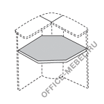 Угловая столешница шестиугольная D23537 на Office-mebel.ru