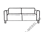 Двухместный диван (без опор) 2 на Office-mebel.ru