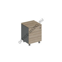 Тумба выкатная 3-х ящичная с замком СИ 213 на Office-mebel.ru