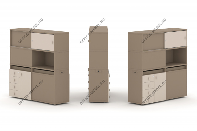 Набор №30. Тумба двойная с надставкой высокой ES.NB.2V-30 на Office-mebel.ru