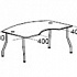 Стол рабочий интерактивный (фронтальный брифинг, изогнутые металлические ноги) Fansy F2397 на Office-mebel.ru 1