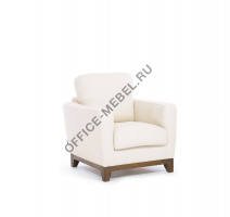 ПАЛЛАДИО/PALLADIO Кресло БЕЖЕВЫЙ/КОЖА PALLADIO 1 Ivory 22042 nut на Office-mebel.ru