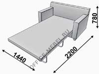 Мягкая мебель для офиса Диван-кровать двойной Неон (спальное место 1000 х 1900) на Office-mebel.ru