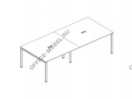 Стол для переговоров на металлокаркасе UNO А4 Б1 131-2 БП на Office-mebel.ru