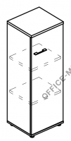 Шкаф средний узкий закрытый (топ ДСП) МР 9467 на Office-mebel.ru