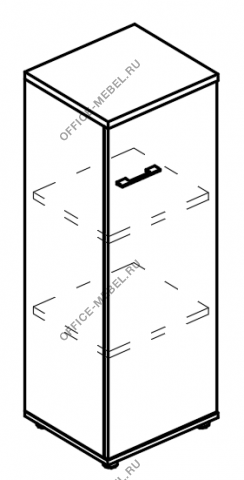 Шкаф средний узкий закрытый (топ ДСП) МР 9467 на Office-mebel.ru
