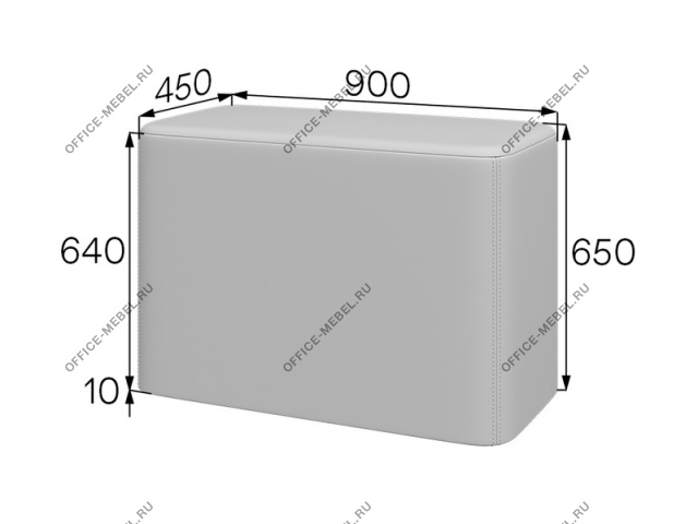 Мягкая мебель для офиса Пуф высокий на регулируемой опоре БК-9065 на Office-mebel.ru