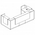 Стойка ресепшен П-образная (полки высокие) с подсветкой А4 9885 на Office-mebel.ru 1
