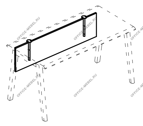 Экран стола защитный ДСП для стола 80 МР Б 801 на Office-mebel.ru