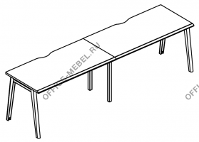 Рабочая станция каркас МТ 1 скос (2х120) МР Б1Б 024.02-2 на Office-mebel.ru