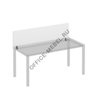 Экран для стола 160 на сером каркасе КФ с кронштейнами К.С 843  на Office-mebel.ru