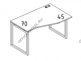 Стол эргономичный правый "Техно" на металлокаркасе QUATTRO А4 Б4 066 БП на Office-mebel.ru