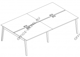 Рабочая станция (4х140) АЛ 9177-2 на Office-mebel.ru