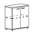 Шкаф низкий закрытый А4 9351 на Office-mebel.ru 1