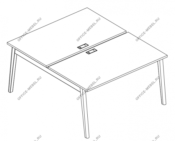 Рабочая станция (2х120) АЛ 9176 на Office-mebel.ru