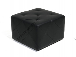 ПРАТО/PRATO Пуф 56x56 кожа 20*20 ЧЕРНЫЙ PRATO 1 Dakota black на Office-mebel.ru