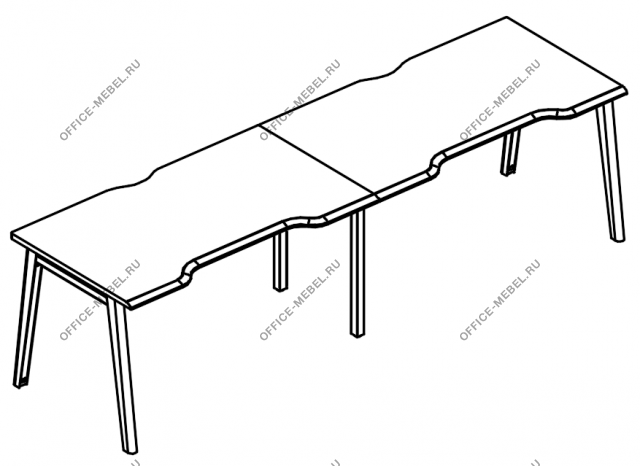 Станция Симметрия 2х120 на каркасе МТ 1 скос МР Б1Б 024.04-2 на Office-mebel.ru