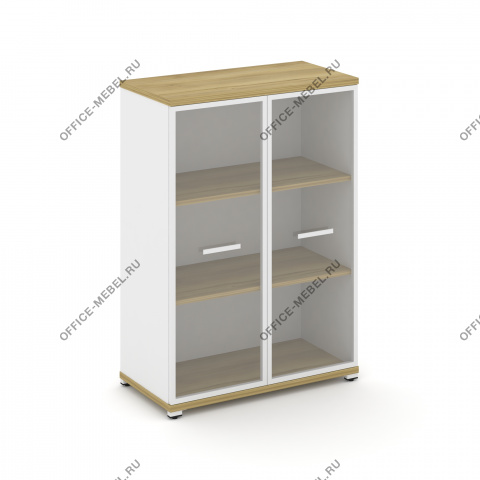 Шкаф одна широкая секция, 3 ниши (2 фасада стекло прозрачное в раме, 3 ниши) CN.STS-316 RP на Office-mebel.ru