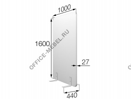 Перегородка без колес fx-100/160 на Office-mebel.ru