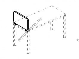 Экран настольный боковой тканевый с мягким наполнителем с кронштейнами А4 Б 884 BA40 на Office-mebel.ru