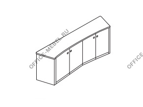 Книжный шкаф низкий PVFALC3 на Office-mebel.ru