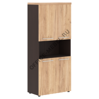 Шкаф с 2-мя комплектами глухих малых дверей и топом AHC 85.4 на Office-mebel.ru