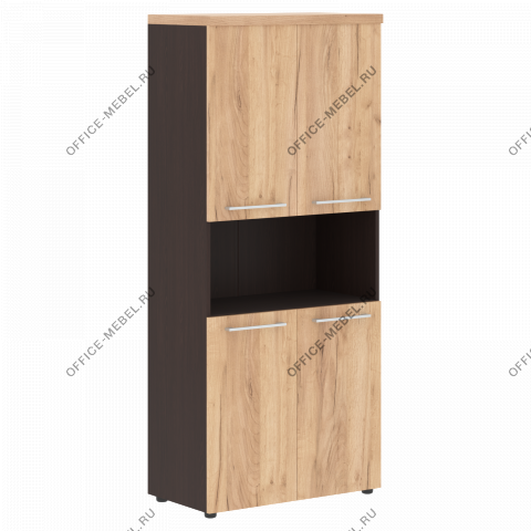 Шкаф с 2-мя комплектами глухих малых дверей и топом AHC 85.4 на Office-mebel.ru