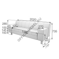 Диван Fl3-2 на Office-mebel.ru