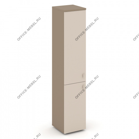 Шкаф высокий узкий л\п (1 низкий фасад ЛДСП + 1 средний фасад ЛДСП)  на Office-mebel.ru