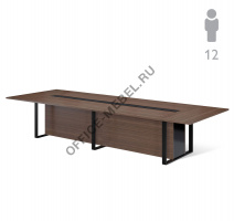 EXE Стол перег L396 черн/короб 101 921 WAL 09 BL на Office-mebel.ru