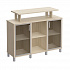 Стеллаж низкий с надстройкой и стеклянными дверками В 801-512 на Office-mebel.ru 1