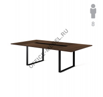 EXE Стол д/перегов L256 черн 101 910 WAL 09 BL на Office-mebel.ru