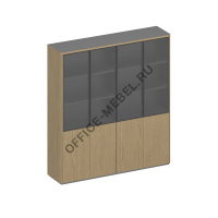 Шкаф для документов высокий комбинированный (стенка из 2 шкафов) ИН 360 ГР на Office-mebel.ru