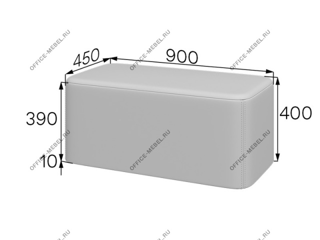 Мягкая мебель для офиса Пуф на регулируемой опоре БК-9040 на Office-mebel.ru