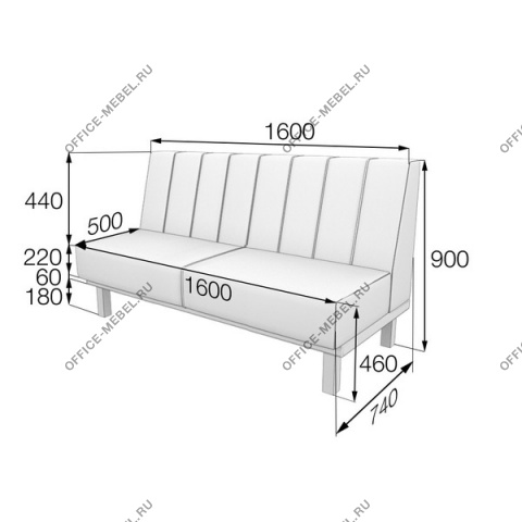Мягкая мебель для офиса Диван Hol3 на Office-mebel.ru
