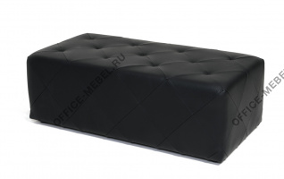 ПРАТО/PRATO Пуф 112*56 кожа 20*20 ЧЕРНЫЙ PRATO 2 45 Dakota black на Office-mebel.ru
