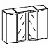 Греденция с дверьми в алюминиевой рамке BAB06 на Office-mebel.ru 1