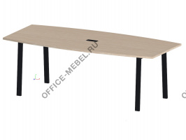 Стол переговоров 2,2м на мет. опорах* EVL822/А/60*30 на Office-mebel.ru