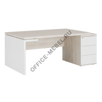 Стол рабочий на опорной тумбе П/Л ZIO28511321 на Office-mebel.ru