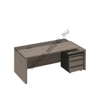 Стол руководителя с тумбой 3-ящичной с замком правый РС 118 на Office-mebel.ru