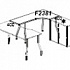Приставка-стол с фигурной столешницей (правый, изогнутые металлические ноги) Fansy F2381 на Office-mebel.ru 1