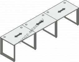 Бенч-система на 3 места MDF336 на Office-mebel.ru