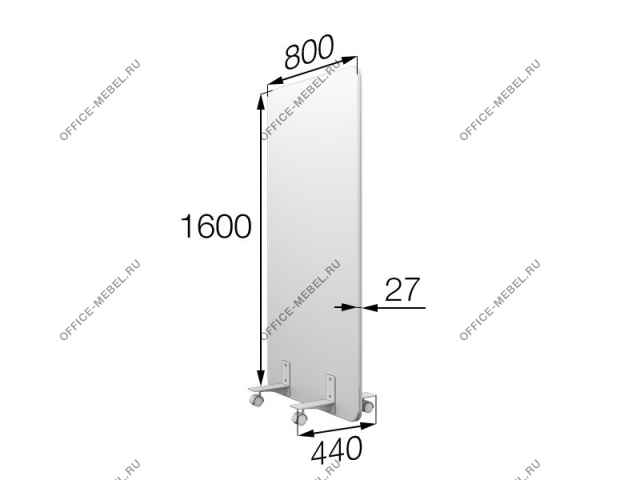 Перегородка на колесах 120/160 mv-120/160 на Office-mebel.ru