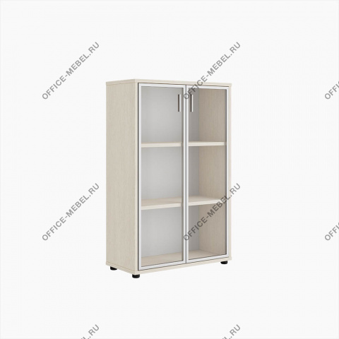 Шкаф средний со стеклом с алюминиевой рамой TRD28543401 на Office-mebel.ru