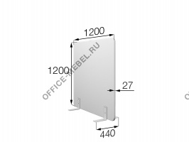 Перегородка без колес fx-120/120 на Office-mebel.ru