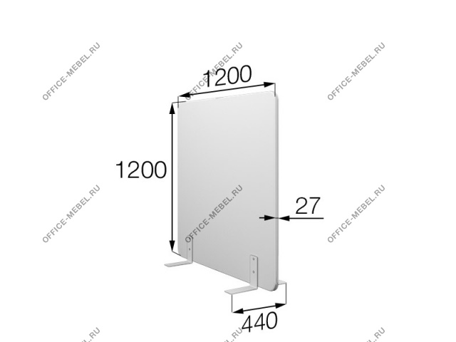 Перегородка без колес fx-120/120 на Office-mebel.ru