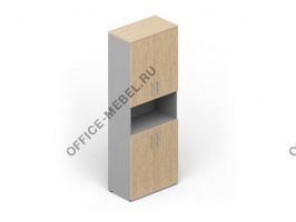 Шкаф высокий комбинированный 4 дверцы + ниша UMH837 на Office-mebel.ru