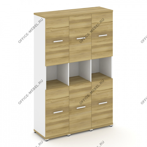 Шкаф три узкие секции, 5 ниш (6 фасадов ЛДСП,  2 ниши) CN.STU-533 A на Office-mebel.ru