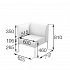 Мягкая мебель для офиса Секция 1-местная правая (левая) Brd1R(1L) на Office-mebel.ru 1