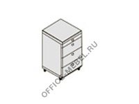 Тумба подкатная с 4 ящиками LXS8730401 на Office-mebel.ru